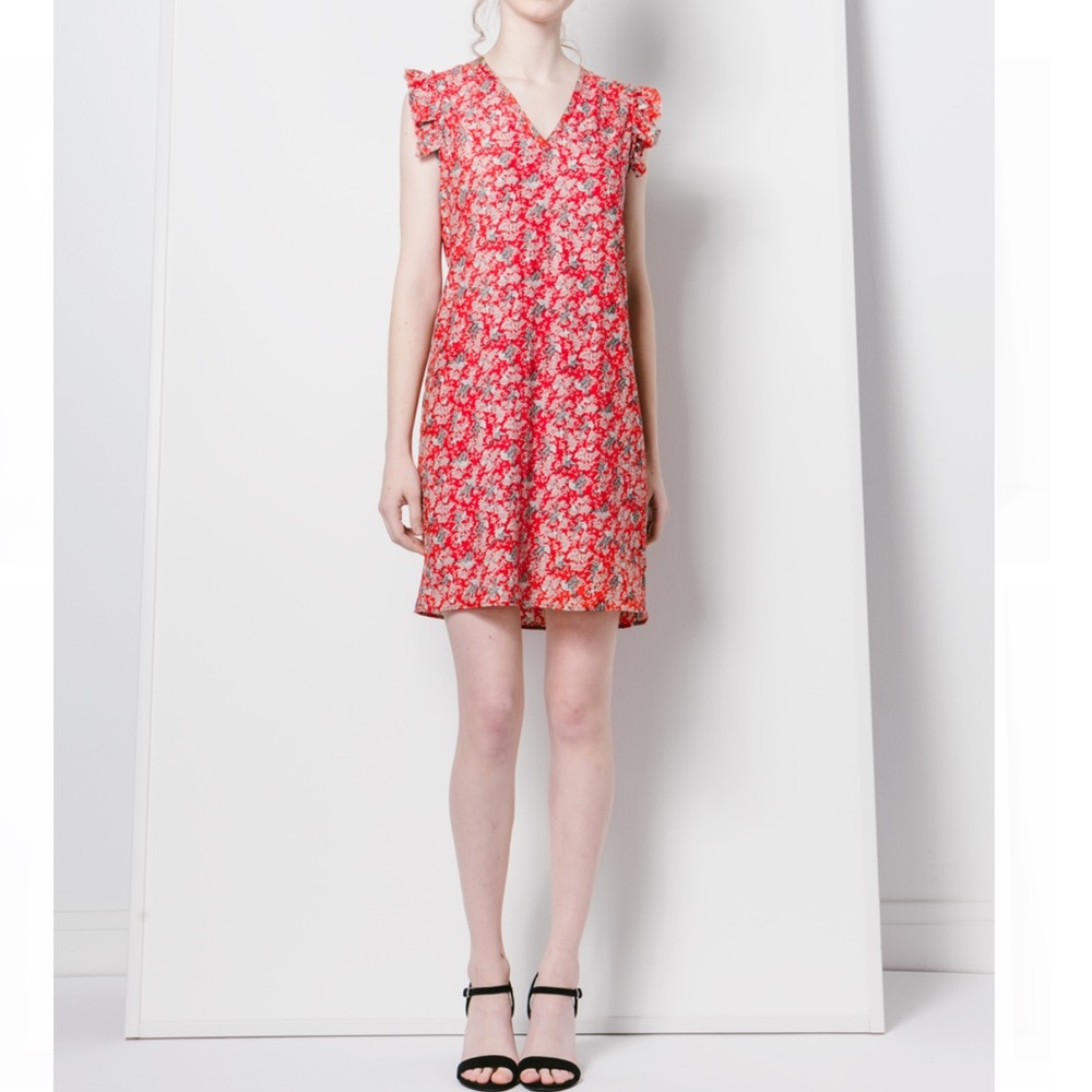 Sophia Reyes Red Hummingbird Avery Dress NWT